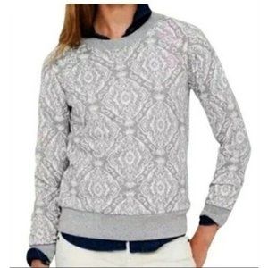 J Crew Damask Crew Neck Sweatshirt Size M